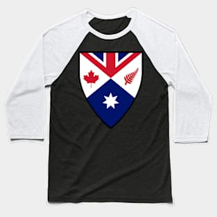 CANZUK: Canada, Australia, New Zealand, United Kingdom (Shield Design) Baseball T-Shirt